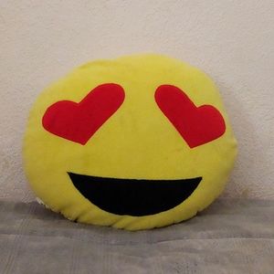 14×14 Heart Eyes Emoji Pillow